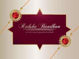 raksha bandhan indisk festival inbjudningskort med rakhi vektor