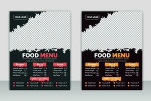 Restaurant Speisekarte, schnell Essen Flyer Design Vorlage Kochen, Cafe und Essen Bestellung, Müll Lebensmittel. Vektor Illustration zum Banner, Poster, Flyer, Abdeckung, Speisekarte, Broschüre