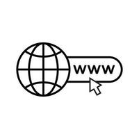 www Netz Symbol Vektor. klicken Webseite Adresse Symbol Konzept vektor