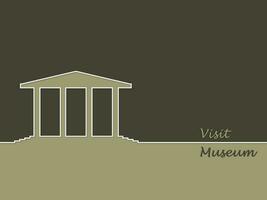 besök museum, isolerat bakgrund. vektor