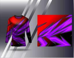 Sport Jersey und T-Shirt Vorlage Sport Design zum Fußball Rennen Spielen Jersey Vektor