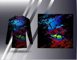 Sport Jersey und T-Shirt Vorlage Sport Design zum Fußball Rennen Spielen Jersey Vektor