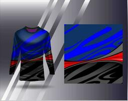 Sport Jersey und T-Shirt Vorlage Sport Design zum Fußball Rennen Spielen Jersey Vektor