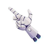 framtida artificiell teknologi robot cyborg hand vektor