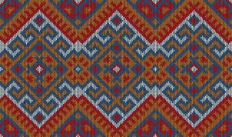 aztekisch Strickwaren Muster Hintergrund, ethnisch Motiv vektor