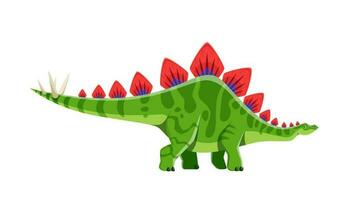 stegosaurus isolerat dinosaurie tecknad serie karaktär vektor