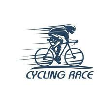 cykling sport ikon, cykel racer, cykel cyklist vektor