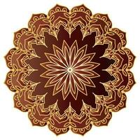 Gold Mandala Muster abstrakt Blumen- Ornament vektor