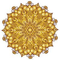 Gold Mandala Muster abstrakt Blumen- Ornament vektor