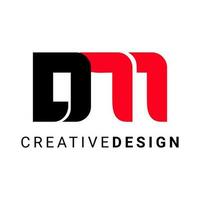vektor illustration modern enkel brev dm logotyp design