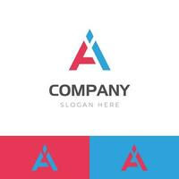Brief ai Identität Logo Design mit Dreieck gestalten Symbol Design Element, minimalistisch Stil zum Geschäft Technologie und Unternehmen Identität vektor