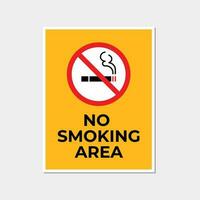 Nej rökning område tecken. Nej rökning vektor tecken.