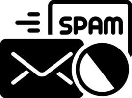 solide Symbol zum Anti Spam vektor