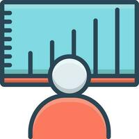 Färg ikon för statistik vektor