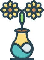 Färg ikon för vaser vektor