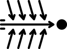 solide Symbol zum Ursache vektor