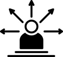 solide Symbol zum Entscheidung Herstellung vektor