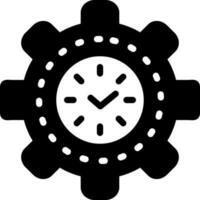 fast ikon för tid förvaltning vektor