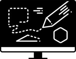 solide Symbol zum Skizzierung vektor