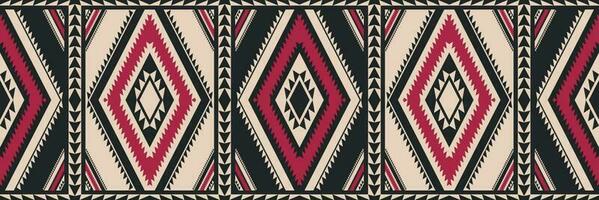 etnisk sydväst årgång mönster. etnisk geometrisk fyrkant romb färgrik årgång sömlös mönster. aztec kilim mönster använda sig av för matta, matta, gobeläng, matta, löpare eller gräns dekorativ element. vektor