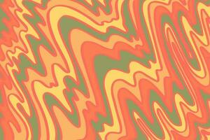 häftig vågig horisontell baner abstrakt retro linje konst estetisk 70s stil. trendig 1960 Färg vågor räffla bakgrund. psychedelic årgång design. tapet trippy flytande affisch. vektor illustration