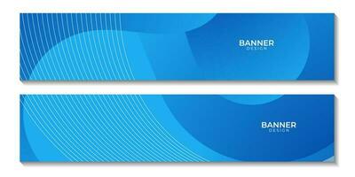 uppsättning av banderoller med abstrakt ljus blå Vinka lutning bakgrund för företag vektor