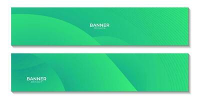 Banner einstellen mit abstrakt Grün organisch bunt Hintergrund vektor