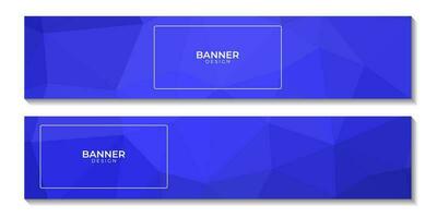 Sozial Medien Banner mit abstrakt geometrisch Blau Gradient Hintergrund zum Geschäft vektor
