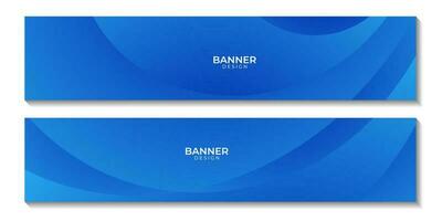 uppsättning av banderoller med abstrakt blå Vinka lutning bakgrund. vektor eps10.