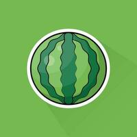 Illustration Vektor von Wassermelone im eben Design