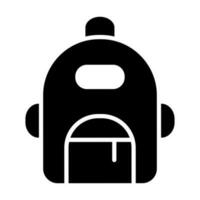 Rucksack Vektor Glyphe Symbol Design