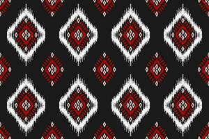 etnisk ikat sömlös mönster i stam. aztec geometrisk etnisk prydnad skriva ut. ikat mönster stil. vektor