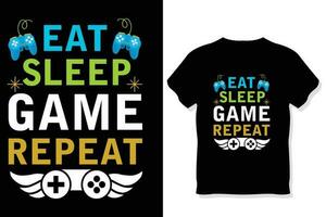 Essen Schlaf Spiel wiederholen Spielen t Hemd ,Gaming Zitate t Hemd Spieler t Hemd Design vektor