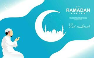 ramadan social media posta vektor dekoration islamic religiös festival och eid Ramzan kareem mubarak