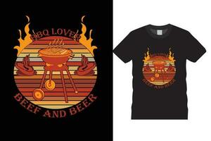 Grill Liebhaber T-Shirt Design Vektor