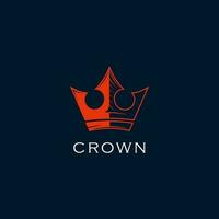 krona logotyp symbol. kunglig kung ikon. modern lyx varumärke element tecken. lämplig för din design behöver, logotyp, illustration, animation, etc. vektor