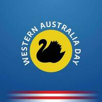 Västra Australien dag design mall för firande. Västra Australien flagga. svan av Västra Australien dag. Australien vektor. platt vektor design.