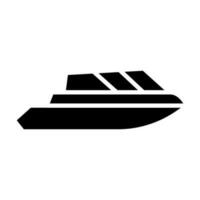klein Yacht Vektor Glyphe Symbol Design