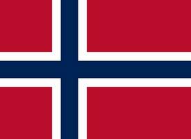 Norwegische Flagge, offizielle Farben und Proportionen. Vektor-Illustration. vektor