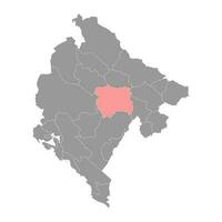 kolasin Gemeinde Karte, administrative Unterteilung von Montenegro. Vektor Illustration.