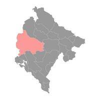 niksic Gemeinde Karte, administrative Unterteilung von Montenegro. Vektor Illustration.
