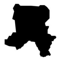 ferizaj Kreis Karte, Bezirke von Kosovo. Vektor Illustration.