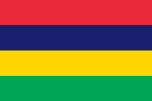 Mauritius-Flagge, offizielle Farben und Proportionen. Vektor-Illustration. vektor