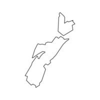 nova skotska Karta, provins av Kanada. vektor illustration.