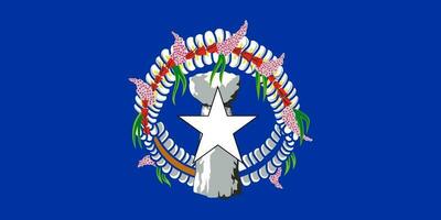 Northern Mariana Islands flagga, officiella färger och proportioner. vektor illustration.