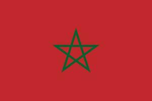 Marokko-Flagge, offizielle Farben und Proportionen. Vektor-Illustration. vektor