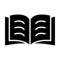 Buch Vektor Glyphe Symbol Design