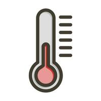 Temperatur Vektor dick Linie gefüllt Farben Symbol Design