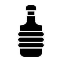 Wasser Flasche Vektor Glyphe Symbol Design
