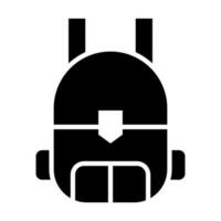 Rucksack Vektor Glyphe Symbol Design